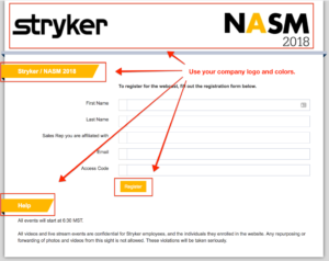 Company Branding Example Areas